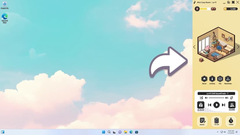 Mini Cozy Room: Lo-Fi screenshot 1